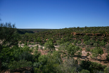 Fototapeta na wymiar Hiking at Kalbarri National Park, Natures Window, Western Australia