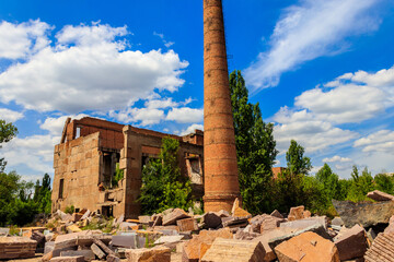 Ruins of the old abandoned factory