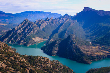 Obraz premium landscape with mountain and water