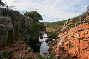 Gawler Range National Park, Organ Pipes Rock Formation, South Australia