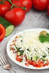 Shopsky salad - national Bulgarian dish