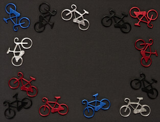 Black frame with bicycles. © konik60