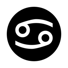 Cancer symbol on white.