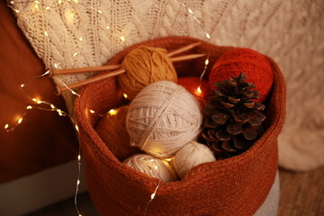 Christmas knitting wool thread set 