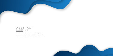 Blue white abstract background with wavy fluid shape. Vector illustration design for corporate business presentation, banner, cover, web, flyer, card, poster, game, texture, slide, magazine, and power