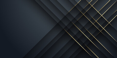 Fototapeta premium Black gold abstract background. Vector illustration design for corporate business presentation, banner, cover, web, flyer, card, poster, game, texture, slide, magazine, and powerpoint. 