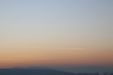 Sky at sunset in three color with copy space.