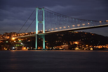 Fototapeta na wymiar Bosphorus bridge at night4928 x3264 px41 cm x 27 cm 300 dpi