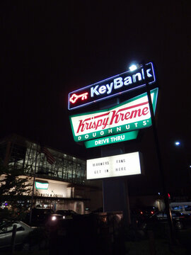 KeyBank and Krispy Kreme Doughnuts Drive Thru