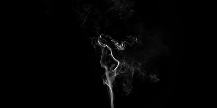 Steam Smoke Stock Image In Black Background