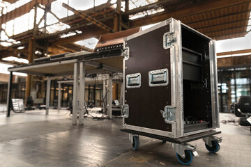 Installation of professional sound, light, video and stage equipment cases. Cases for...
