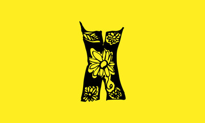 X Flower Logo Design 