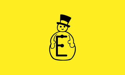 E Cartoon Logo Design 