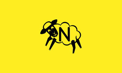 N Sheep Logo Design 