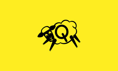 Q Sheep Logo Design 