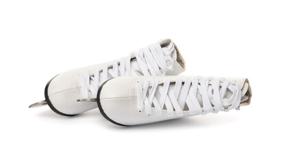 Pair of figure ice skates isolated on white