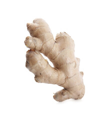 Whole fresh ginger root isolated on white