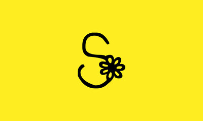 S Flower Logo Design 