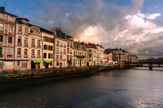 View from Baiona (Bayonne) capital of the North Basque Country.