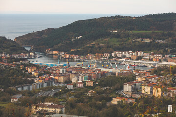 Fototapeta na wymiar View from Pasaia bay; Basque Country.