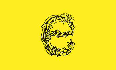 flower letter design