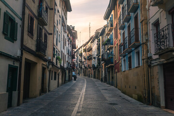 Fototapeta na wymiar View of Irun city; at the Basque Country.
