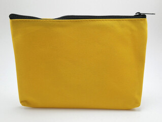 Yellow fabric pouch with zipper © WE_S