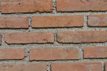 Brick wall background, red brick