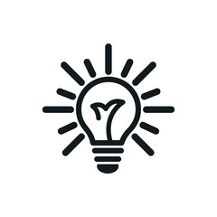 Fototapeta premium Light bulb icon. Concept of idea. Vector illustration.