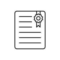 Fototapeta na wymiar Certificate icon design illustration on white isolated background. 