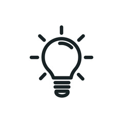 Light bulb icon. Concept of idea. Vector illustration.