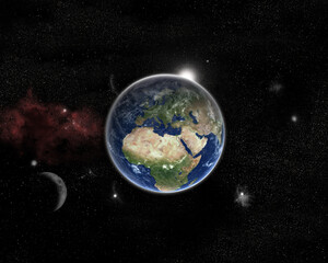 Terra vista Europa e Africa