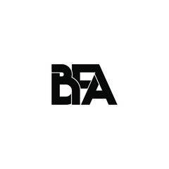 Fototapeta premium bfa letter original monogram logo design