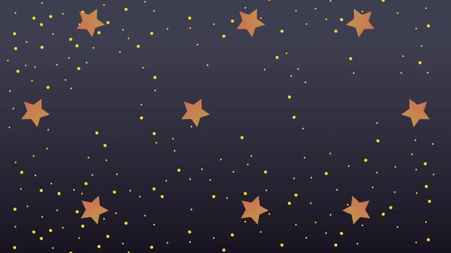 happy merry christmas pattern with golden stars