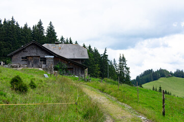 Fototapeta na wymiar old house in mountains