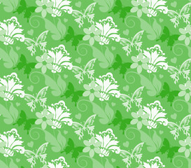 Fototapeta premium seamless floral pattern with flowers