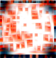 Orange blue lights, grill design, abstract background with squares
