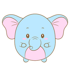 cute drawing elephant animal sticker