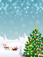 クリスマス　雪　冬　背景