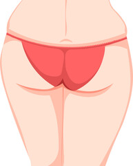女性　ヒップアップ　イラスト