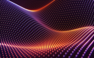 3D Hologram Abstract Background Network Connection - obrazy, fototapety, plakaty