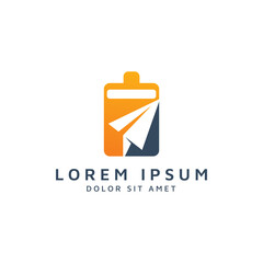 battery and travel negative space logo design