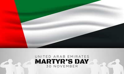 United Arab Emirates Martyr's Day Background. Vector Illustration.