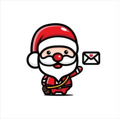 cute santa claus characters send letters