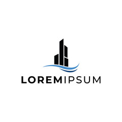 River Building logo design