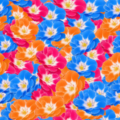 Fototapeta na wymiar Rose flower. Illustration, texture of flowers. Seamless pattern for continuous replication. Floral background, photo collage for textile, cotton fabric. For use in wallpaper, covers.