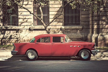 old vintage car in the street