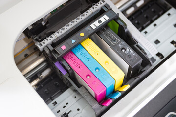 An ink cartridge or inkjet cartridge is a component of an inkjet printer that contains the ink four color