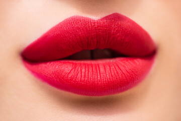 Obraz premium Sexy woman lips, passion lip, female mouth.