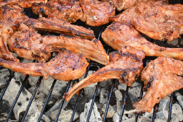 Lamb ribs BBQ at Home 